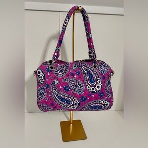 Vera Bradley Boysenberry Frame Bag W Vibrant Purple Paisley Pattern Women's Bag